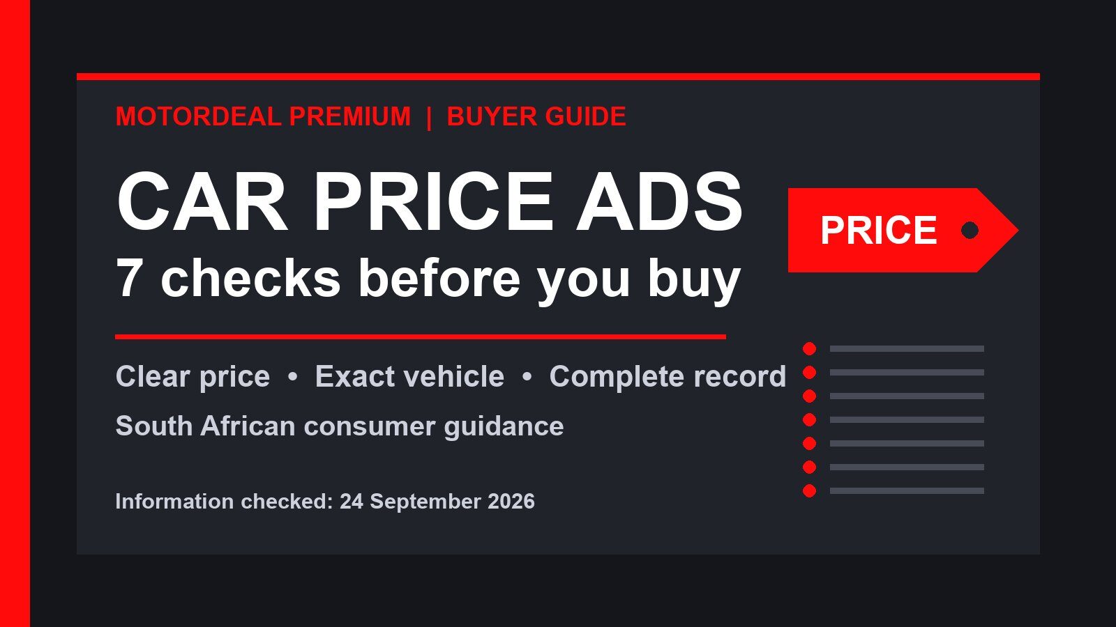 Car Price Ads in South Africa: 7 Checks Before You Buy