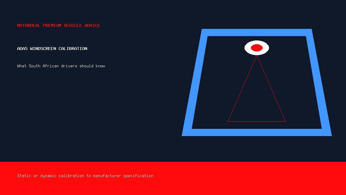 Illustration of a windscreen-mounted ADAS camera calibration target