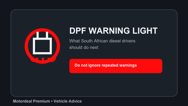 DPF warning light guide for South African diesel drivers