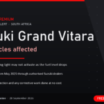 Suzuki Grand Vitara Recall: 543 Vehicles and the Fuel Warning Light