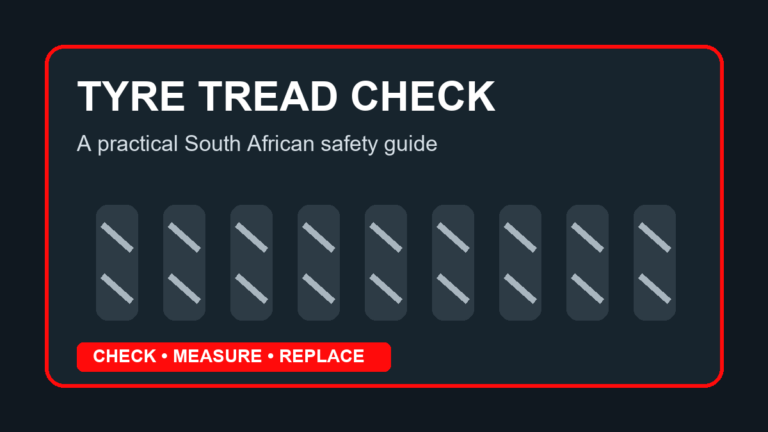Illustrated tyre tread safety check for South African motorists